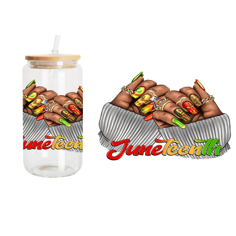 Juneteenth Nails / UV DTF Transfer 6” Width 4” Height (KK-9)