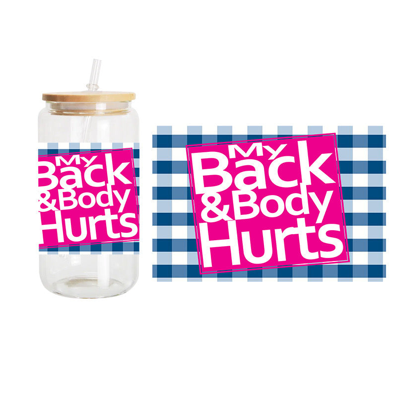Back And Body / UV DTF Transfer 6” Width 4” Height (HH-9)