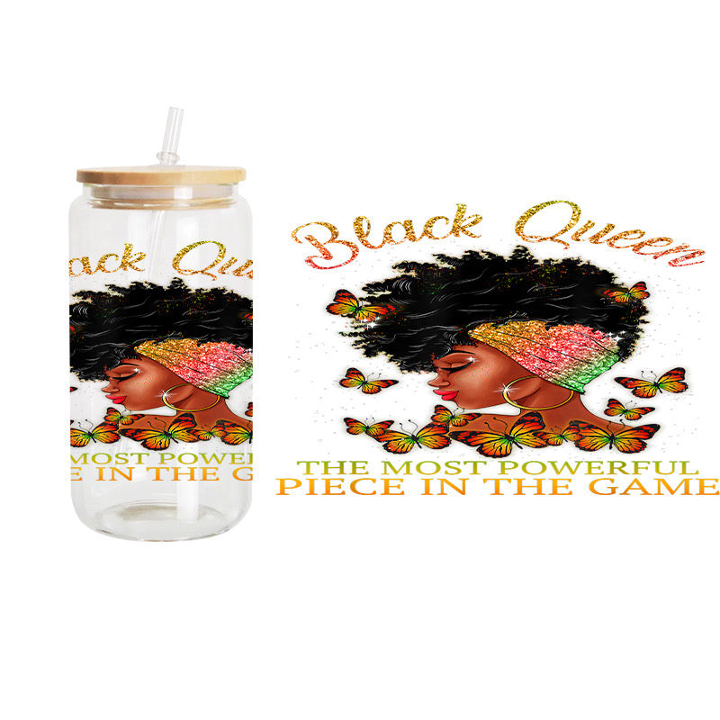 Black Queen Chess / UV DTF Transfer 6” Width 4” Height (GG-7)
