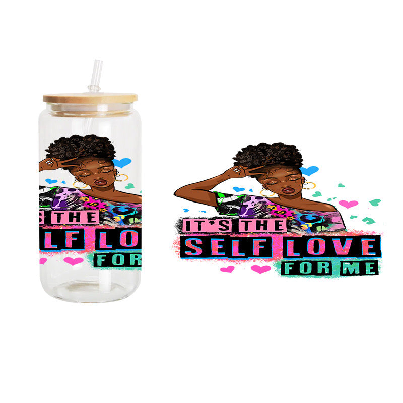 Self Love Pink / UV DTF Transfer 6” Width 4” Height (LL-4)