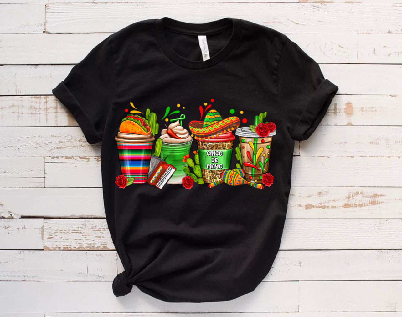 Cinco Drinks / 10” Width DTF Transfer (J-8)