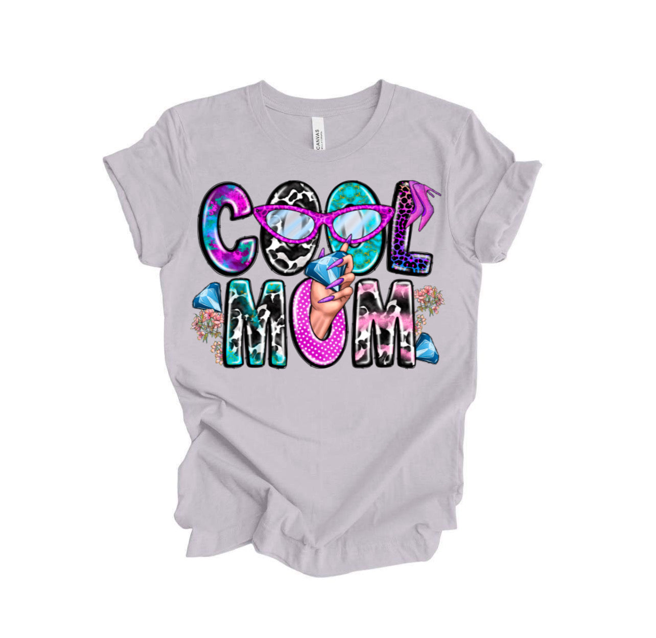 Cool Mom Diamond / 10” Width DTF Transfer (E-4)
