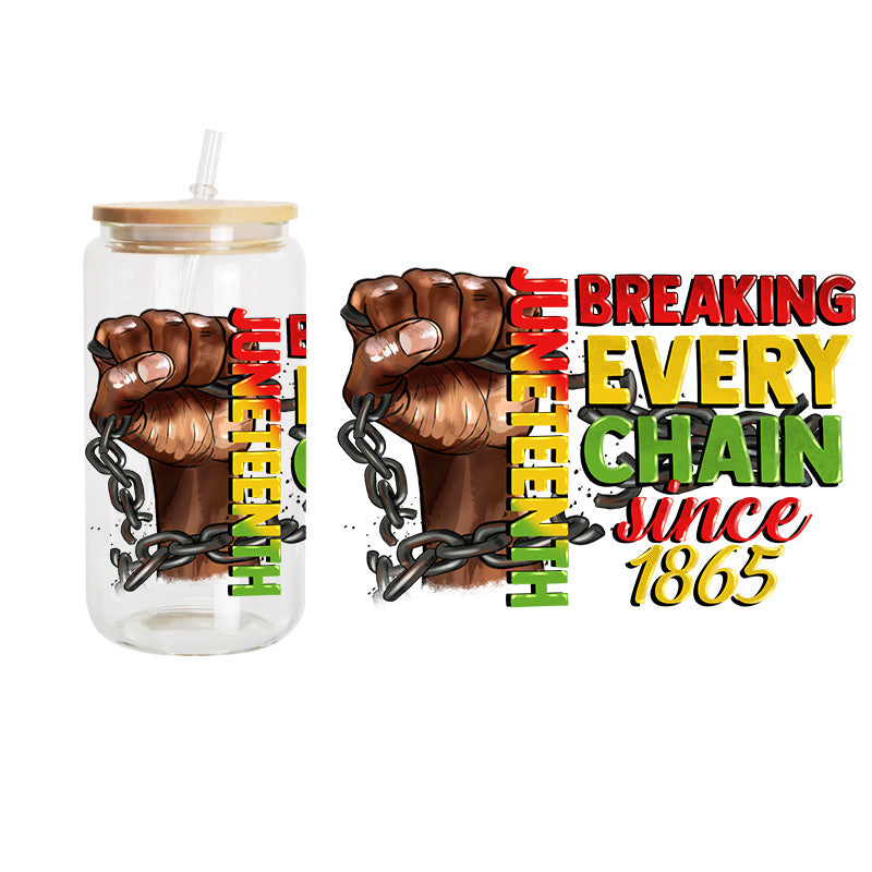 Breaking Chains / UV DTF Transfer 6” width 4” Height (KK-4)
