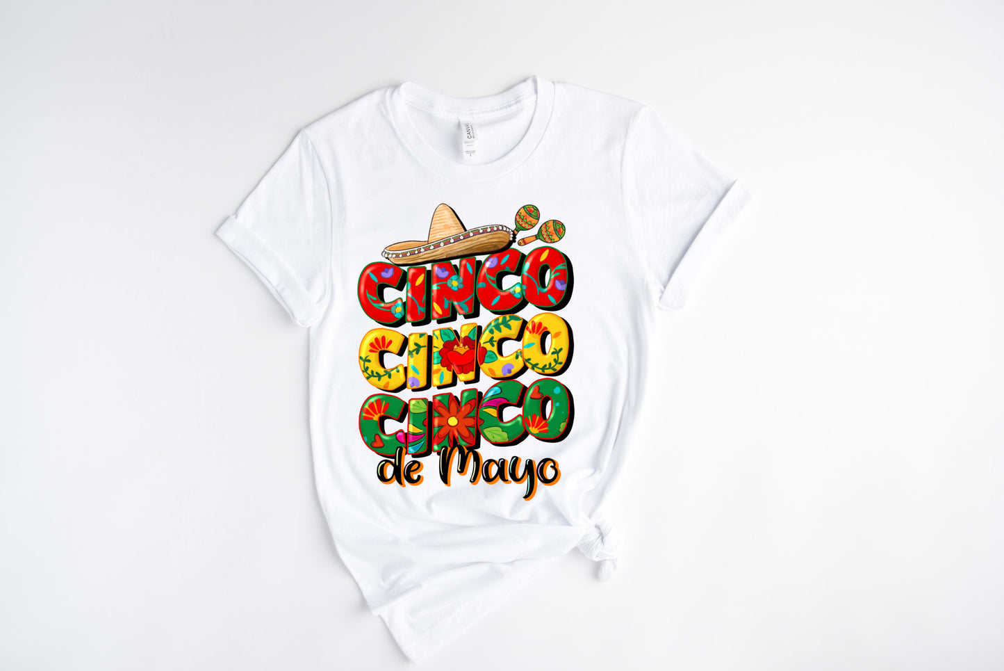 Cinco Cinco Hat / 10” Width DTF Transfer (J-9)