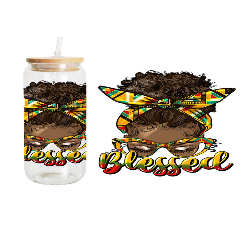 Blessed Glasses / UV DTF Transfer 6” Width 4” Height (KK-11)