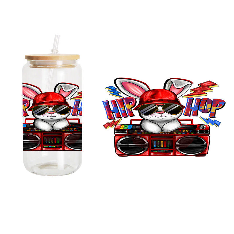 Hip Hop Easter / UV DTF Transfer 6” Width 4” Height (NN-1)