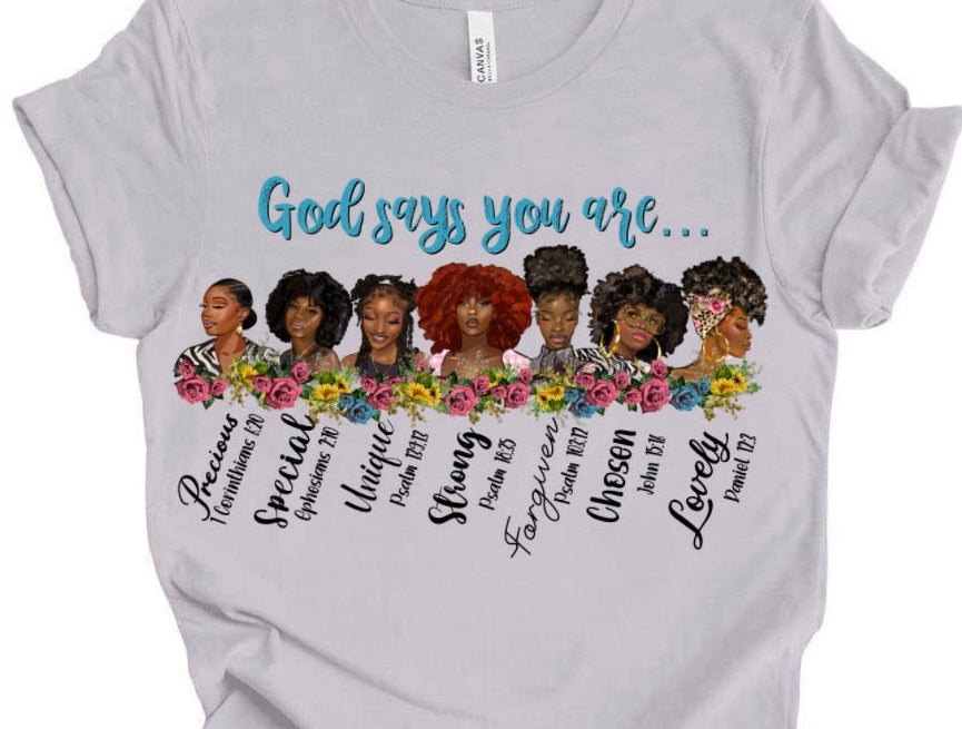 God Says Ladies / 10” Width DTF Transfer (G-23)