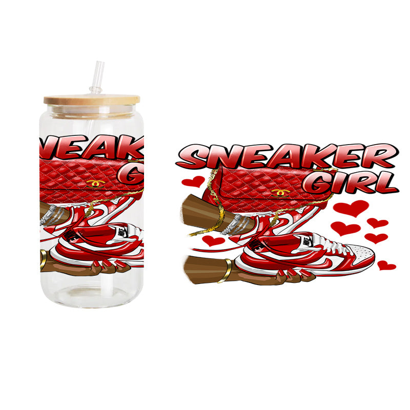 Sneaker Girl / UV DTF Transfer 6” Width 4” Height (LL-15)