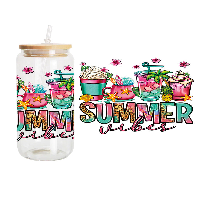 Summer Vibes / UV DTF Transfer 6” Width 4” Height