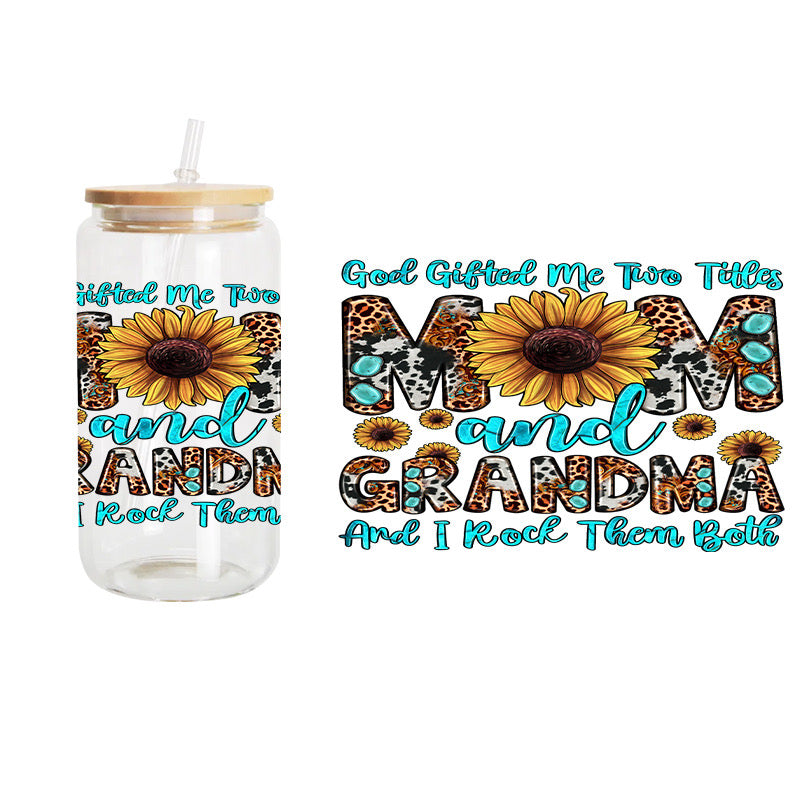 Mom And Grandma / UV DTF Transfer 6” Width 4” Height (EE-5)