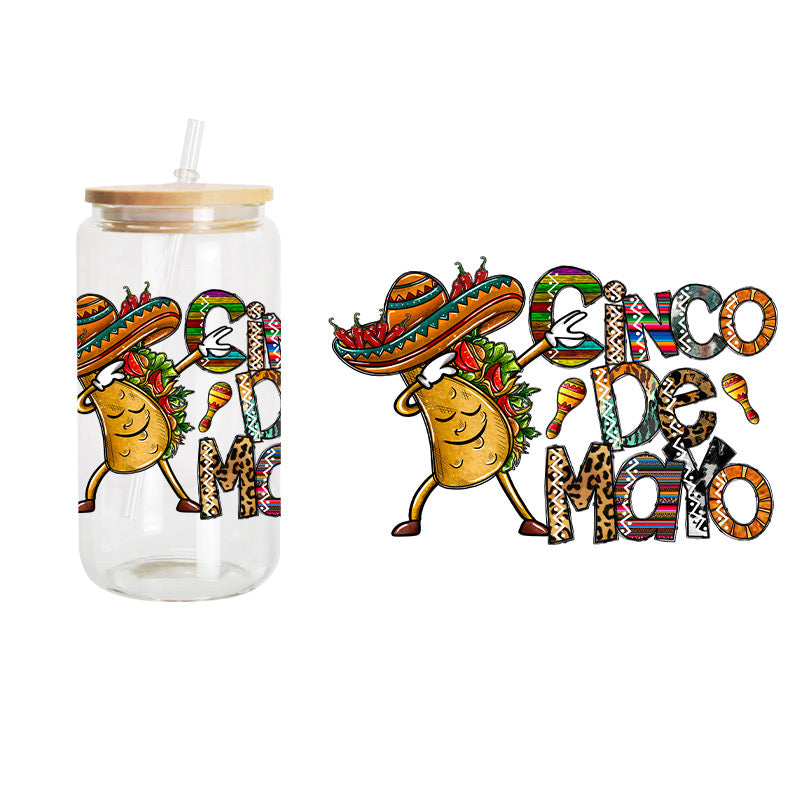 Dancing Taco / UV DTF Transfer 6”Width 4” Height (JJ-6)