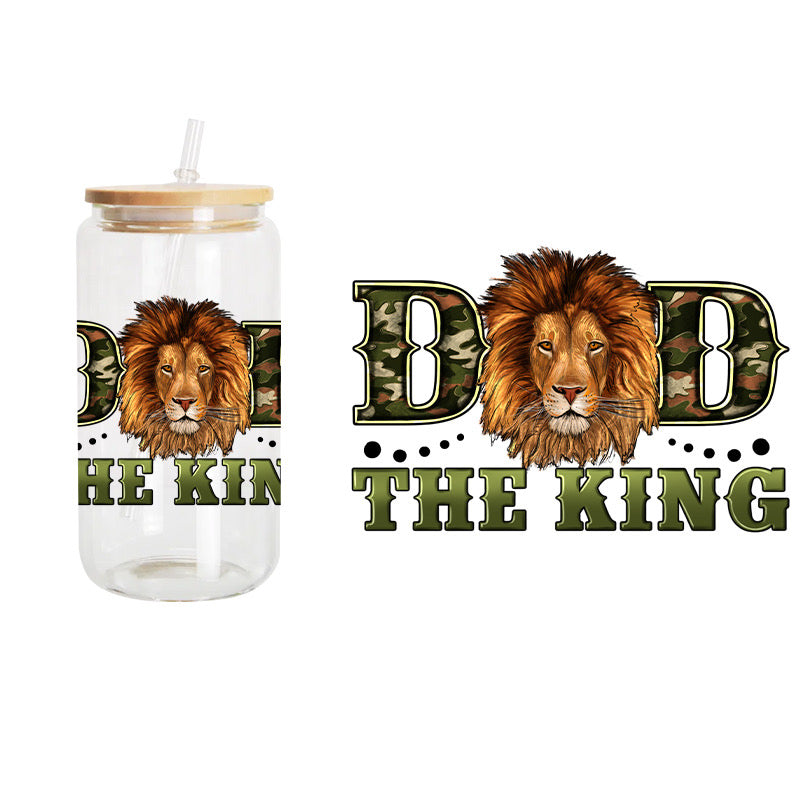 Dad The King / UV DTF Transfer 6” width 4” Height (FF-2)