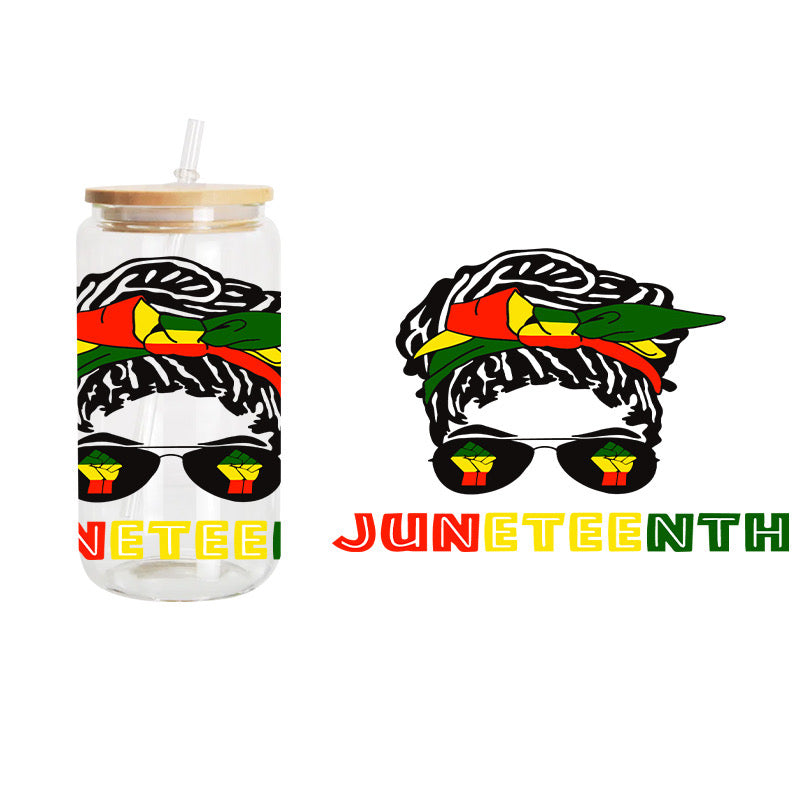 Juneteenth Locs / UV DTF Transfer 6” Width 4” Height (KK-5)