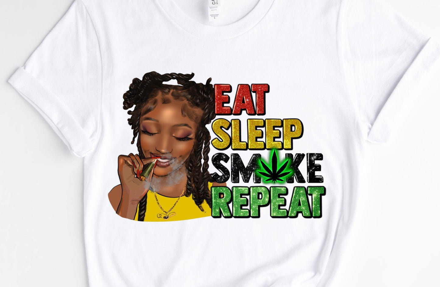 Eat Sleep Smoke / 10” Width DTF Transfer (I-3)