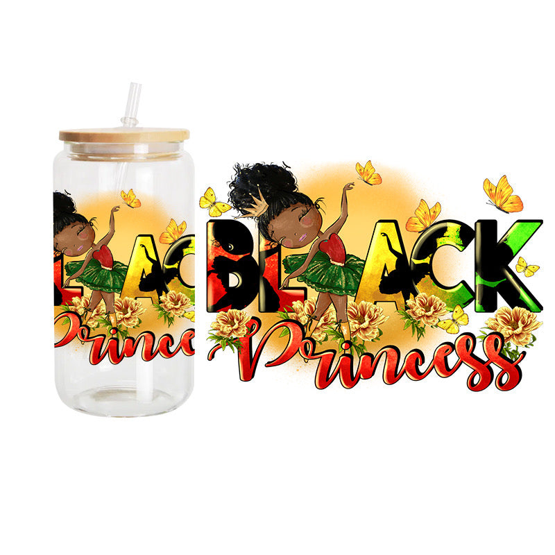 Black Princess / UV DTF Transfer 6” Width 4” Height (KK-8)