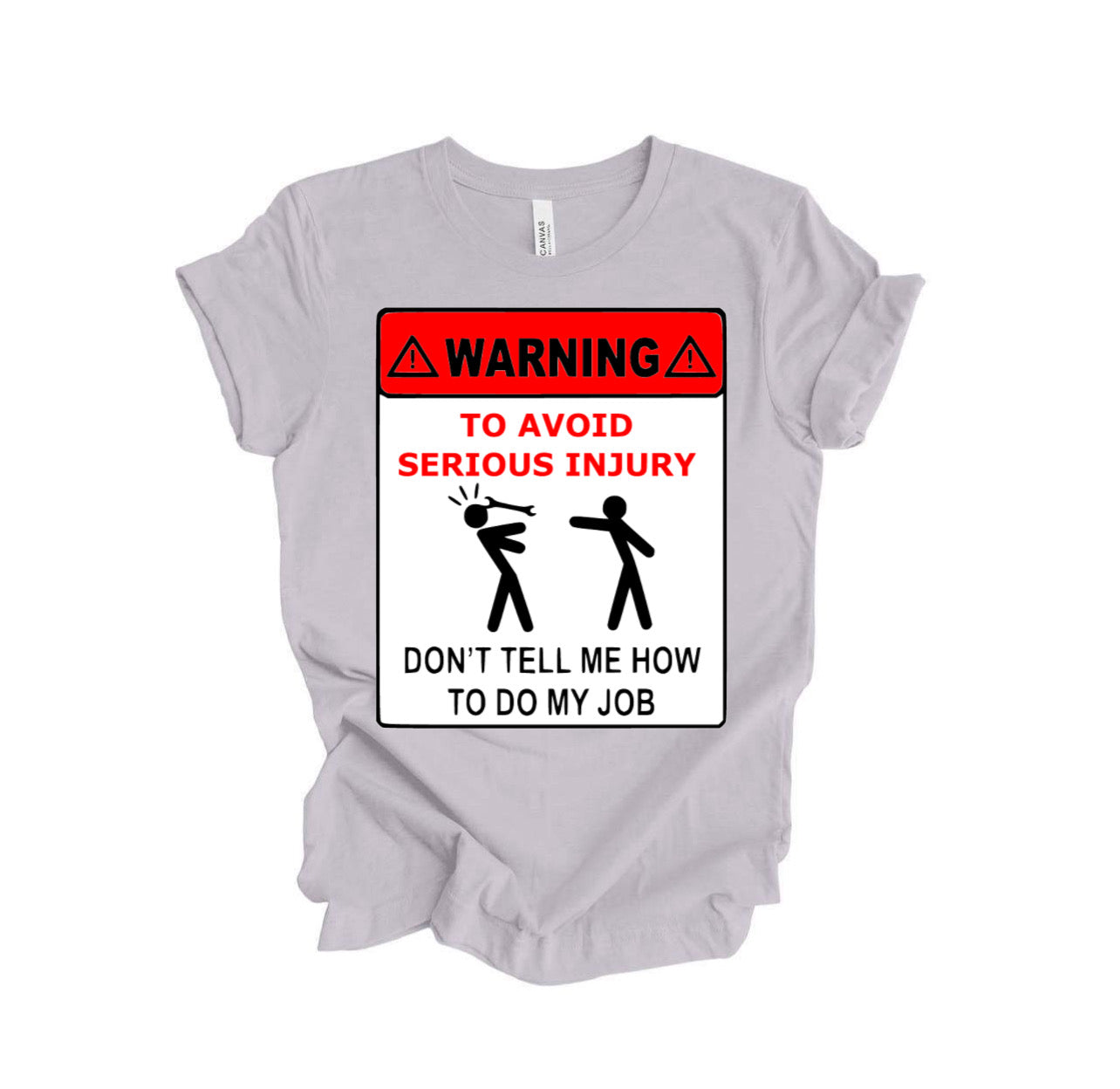 Warning / 10” Width DTF Transfer (H-5)