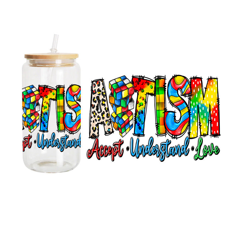 Understand Autism / UV DTF Transfer 6” Width 4” Height (DD-5)