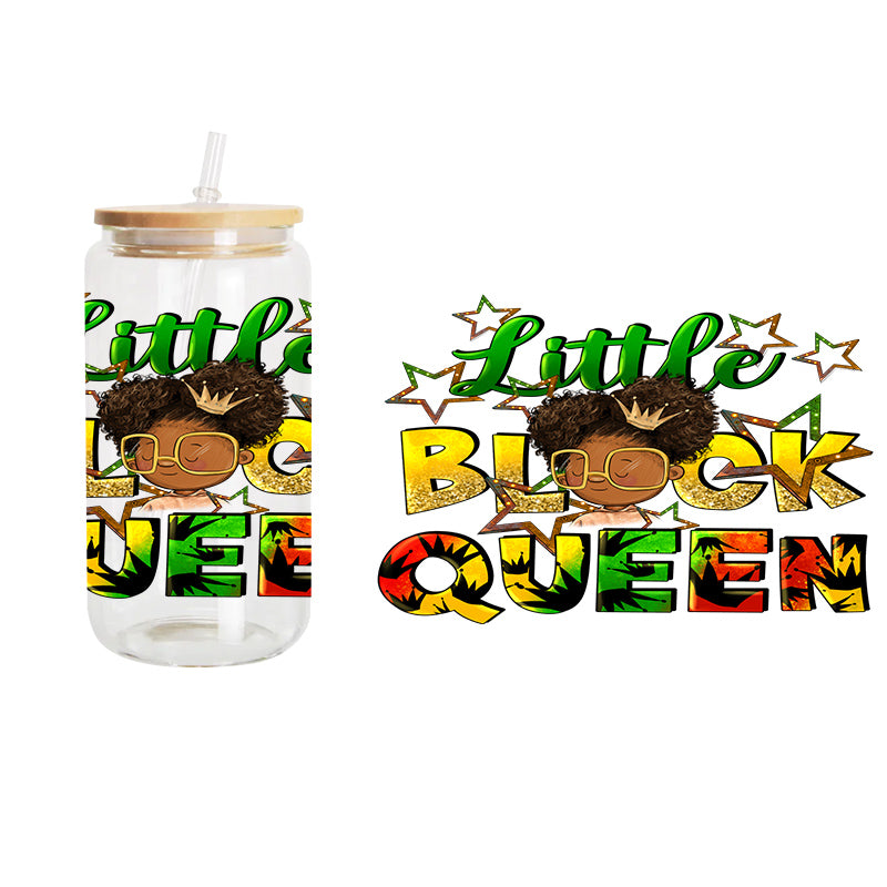 Little Black Queen / UV DTF Transfer 6” Width 4” Height (KK-12)