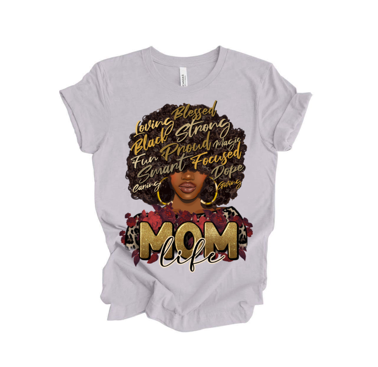 Afro Mom Life / 10” Width DTF Transfer (E-9)