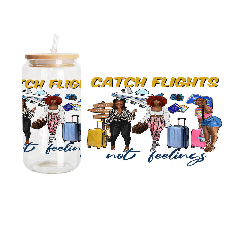 Catch Flights / UV DTF Transfer 6” Width 4” Height (LL-9)