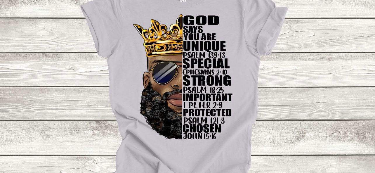 God Says King / 10” DTF Transfer (F-8)