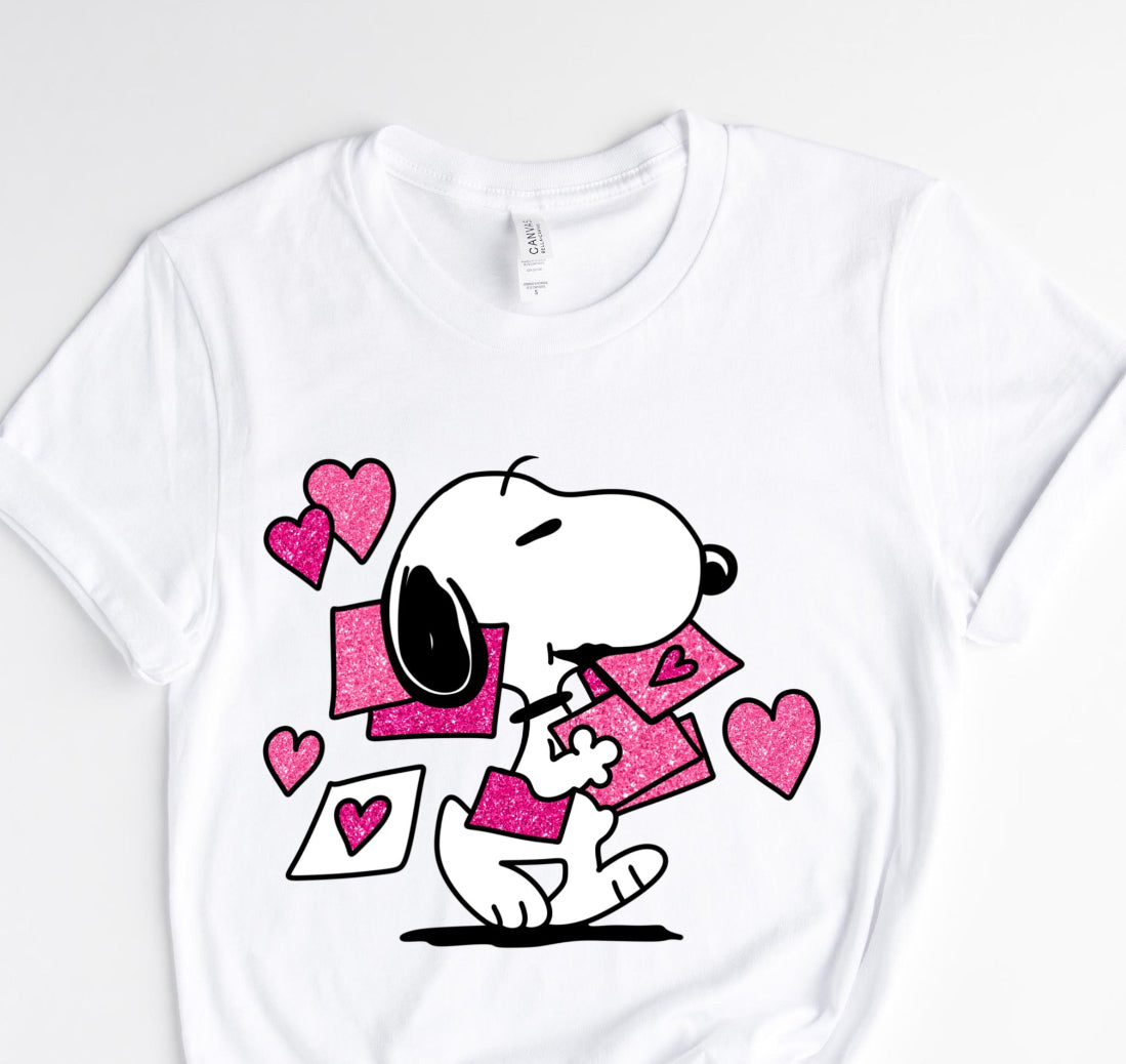 Snoopy Loved / DTF Transfer 10” Width (A-44)
