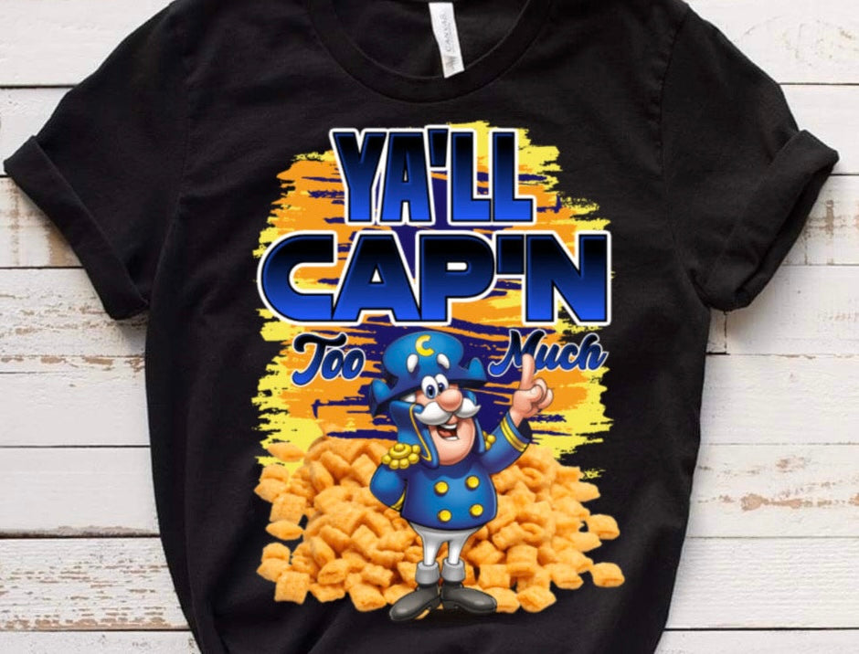 Y’all Cap’n / 10” Width DTF Transfer (H-7)