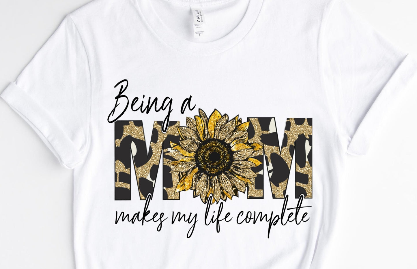 Being A Mom Sunflower / 10” Width DTF Transfer (E-11)