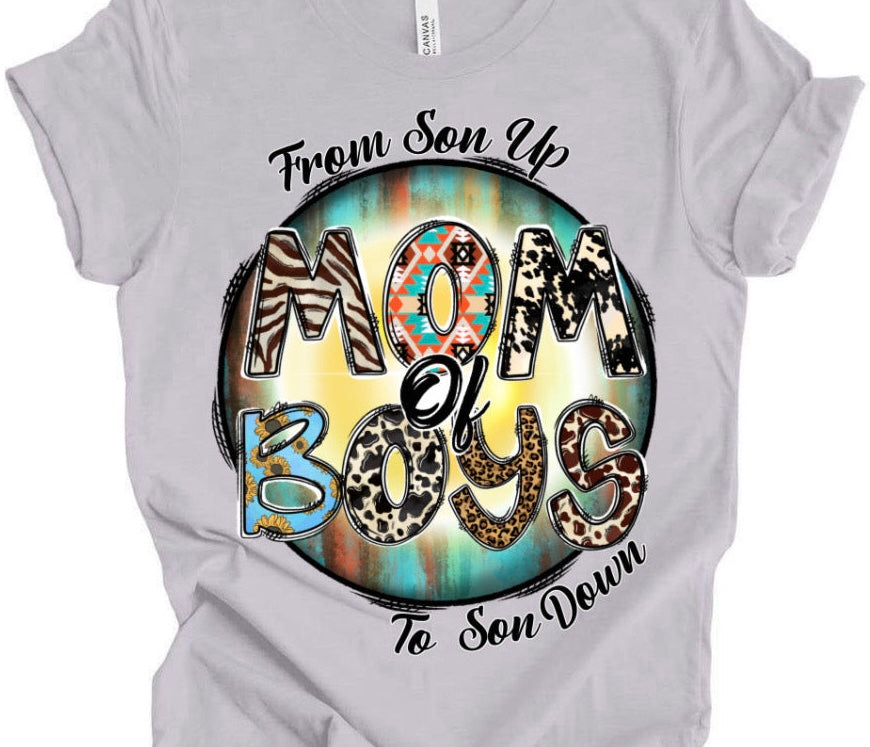 Mom Of Boys / 10” Width DTF Transfer (E-13)