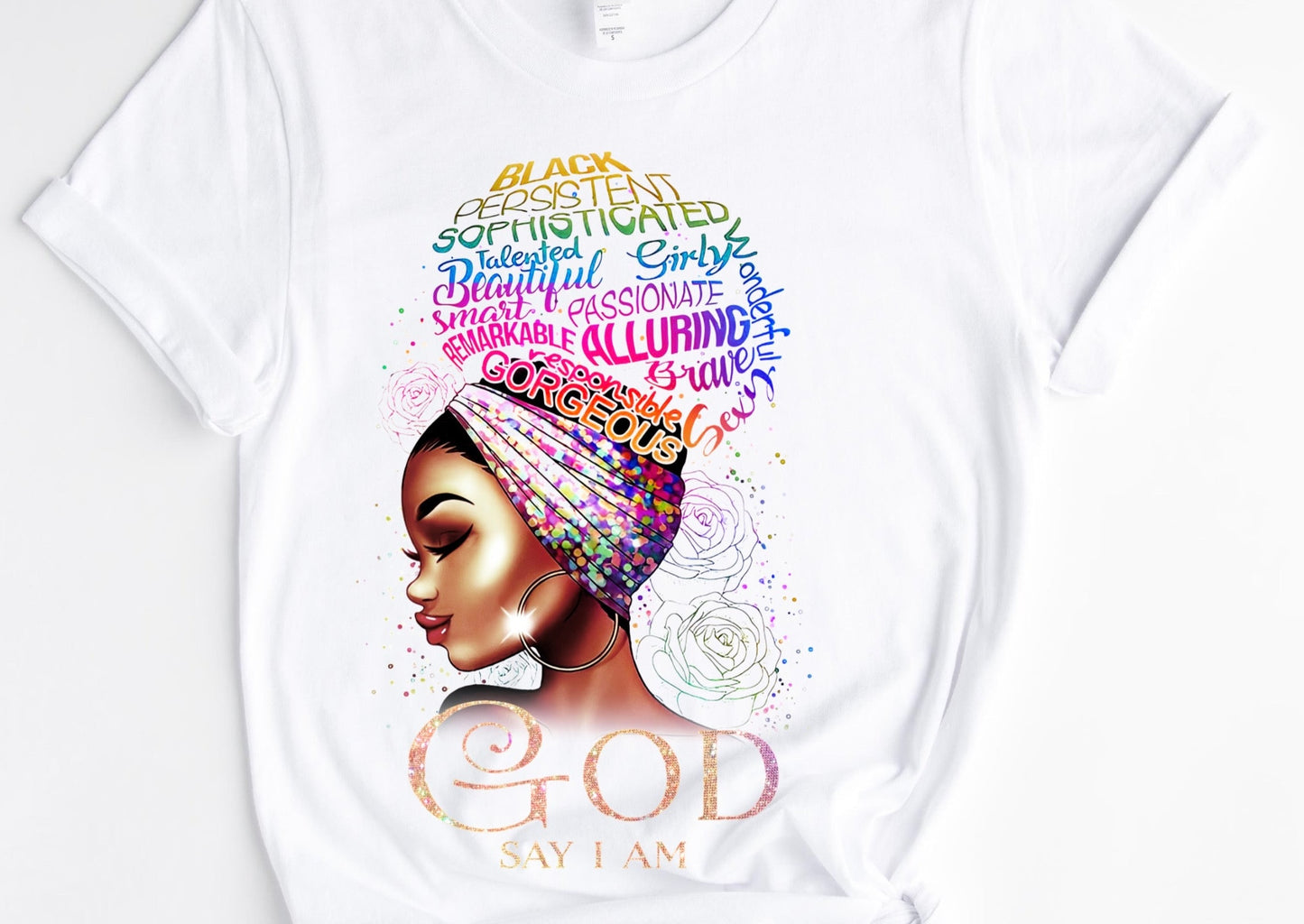 God Says Colors / 10” Width DTF Transfer (G-21)