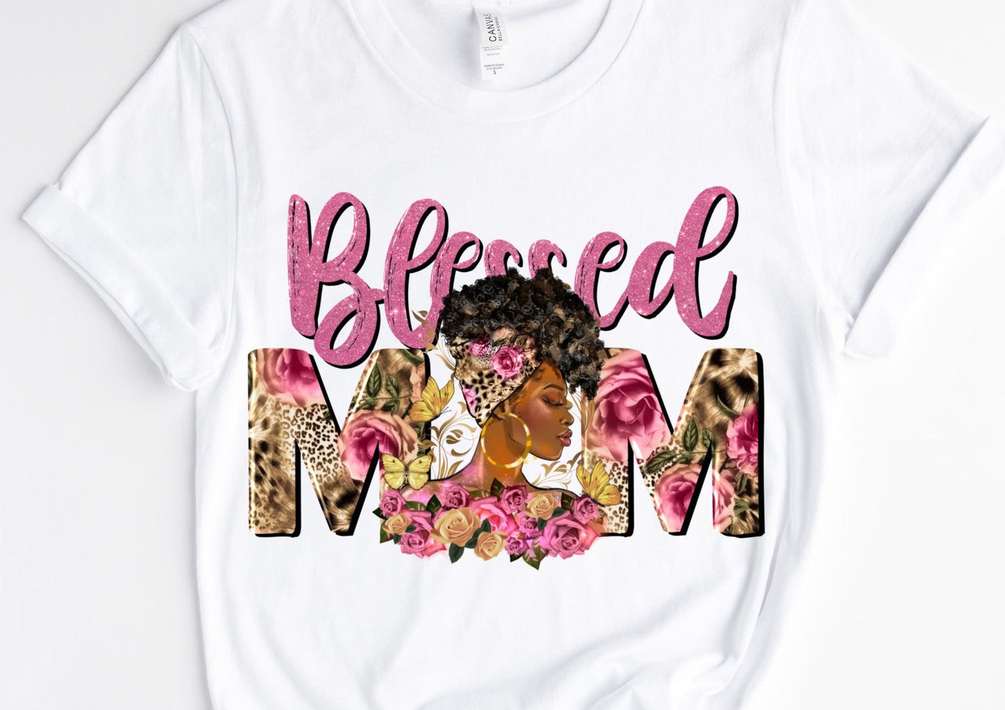 Blessed Mom Pink / 10” Width DTF Transfer (E-16)