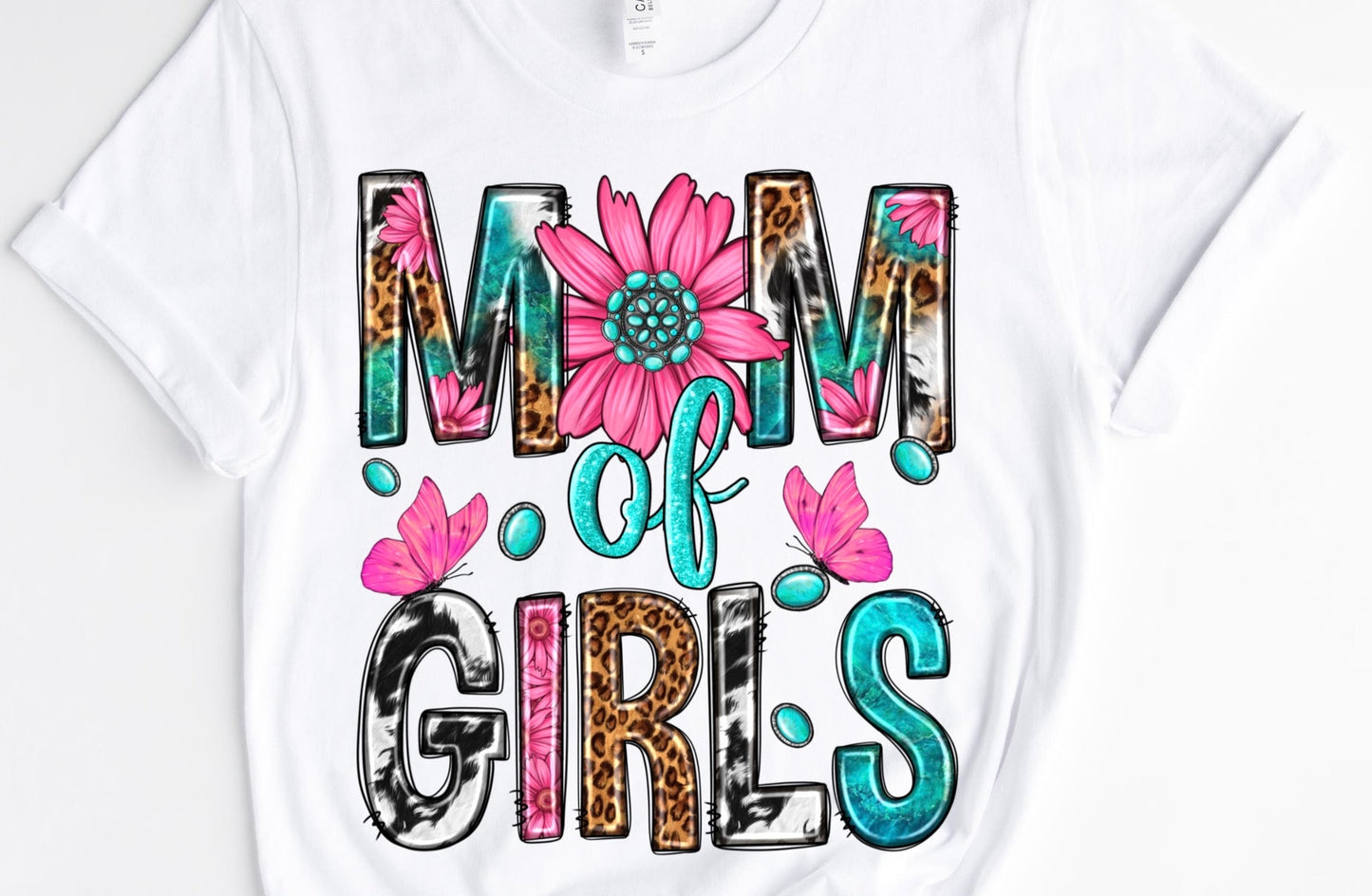 Mom Of Girls / 10” Width DTF Transfer (E-18)