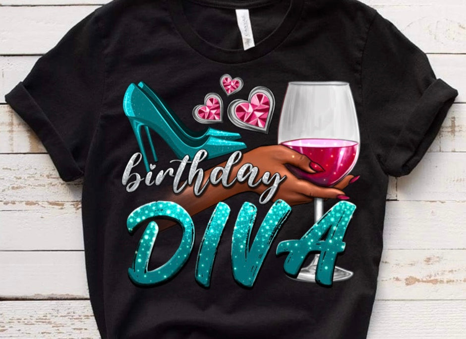 Aqua Diva / 10” Width DTF Transfer (L-3)
