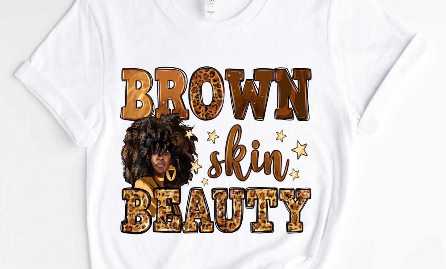 Brown Skin / 10” Width DTF Transfer (G-6)