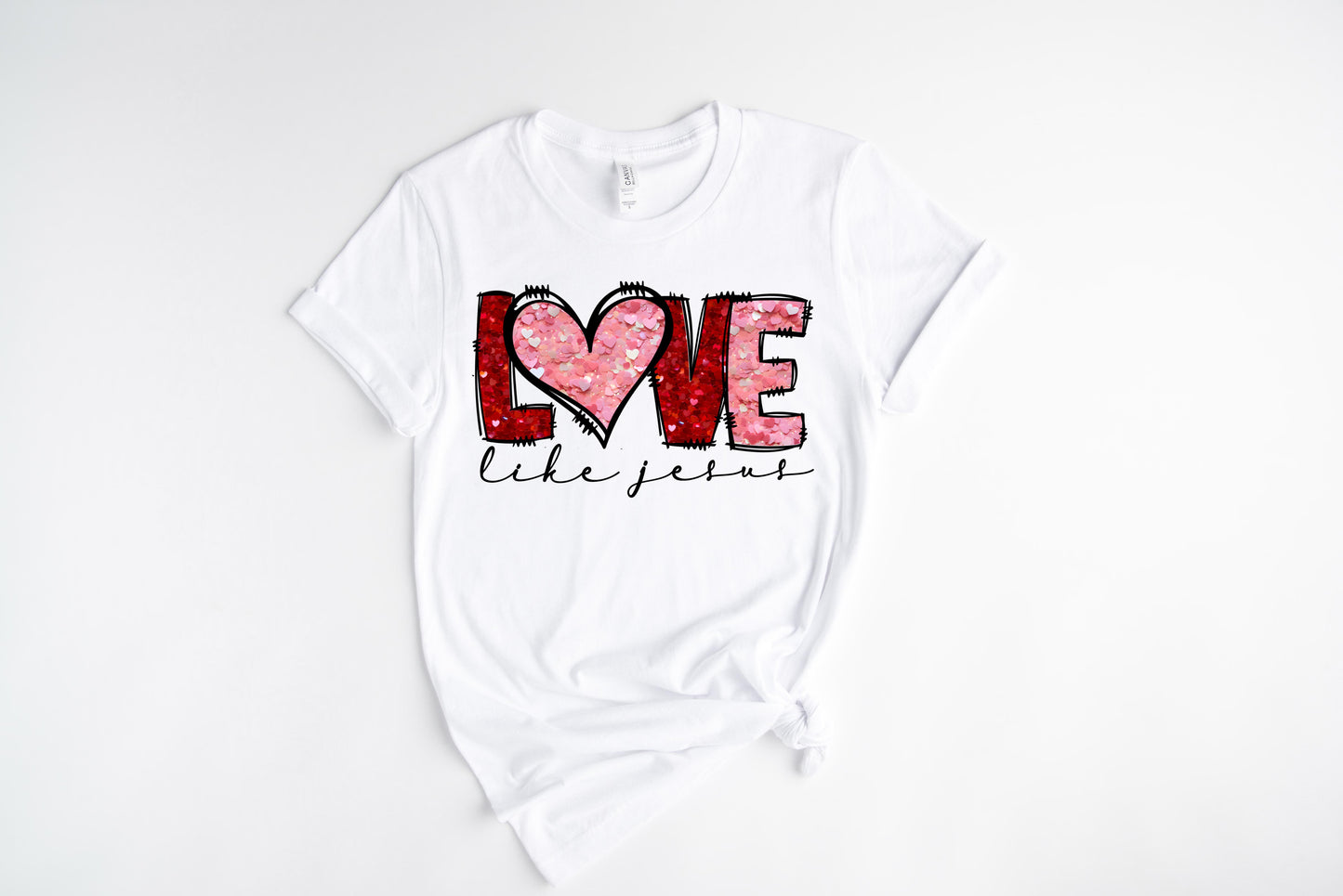 Love Like Jesus Heart / DTF Transfer 10” width (A-27)