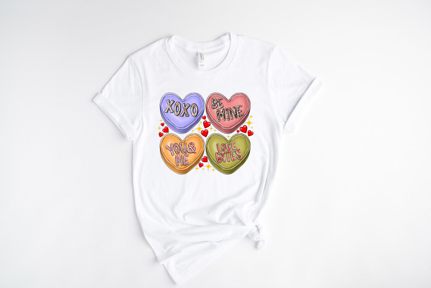 Big Candy Hearts / DTF Transfer 10”Width (A-24)