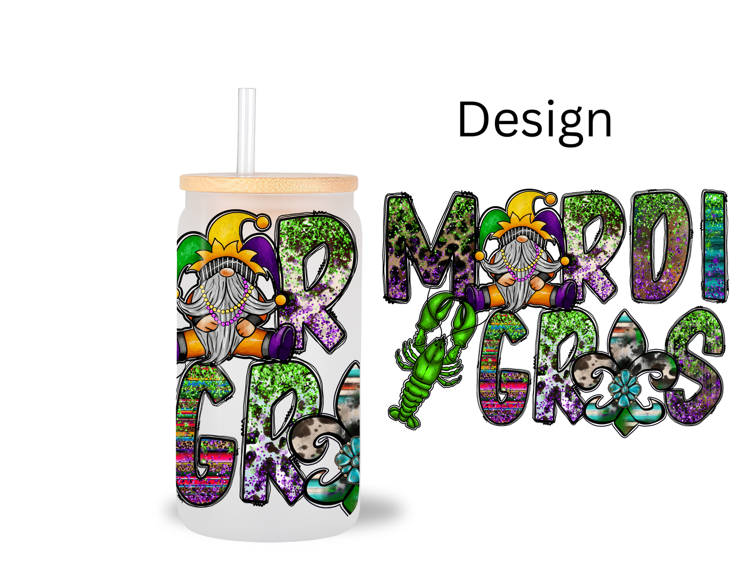 Green Lobster Gras / UV DTF Transfer 6” Width 4” Height (CC-25)