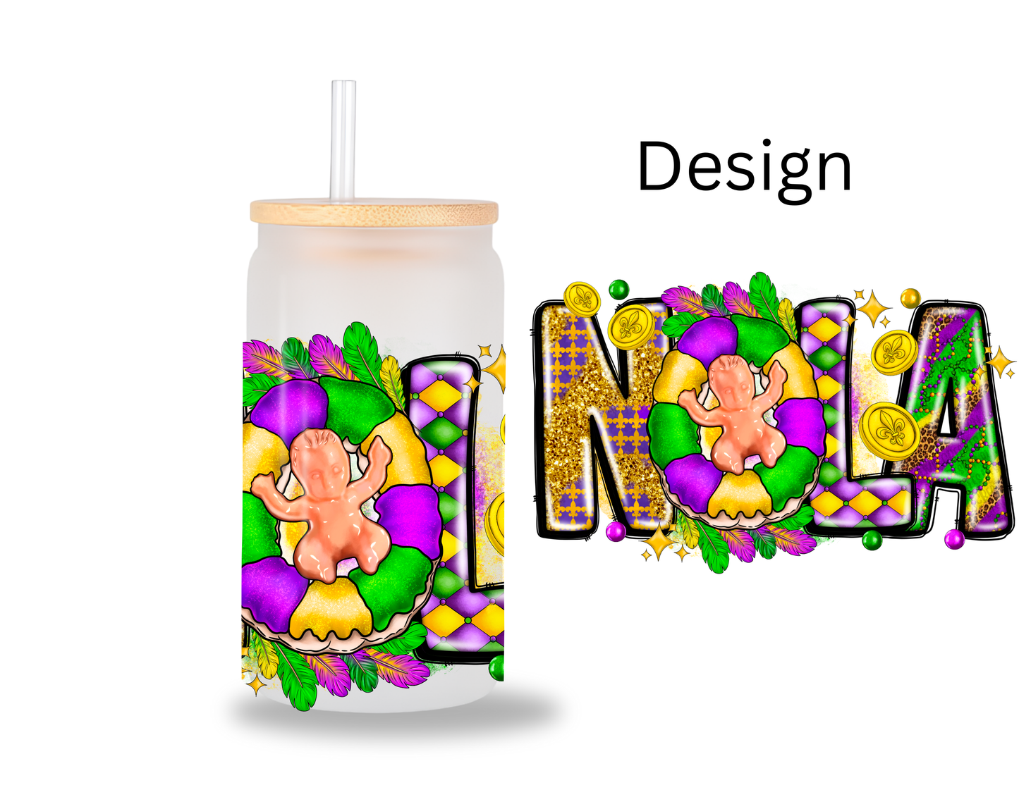 Nola Baby / UV DTF Transfer 6” Width 4” Height (CC-23)