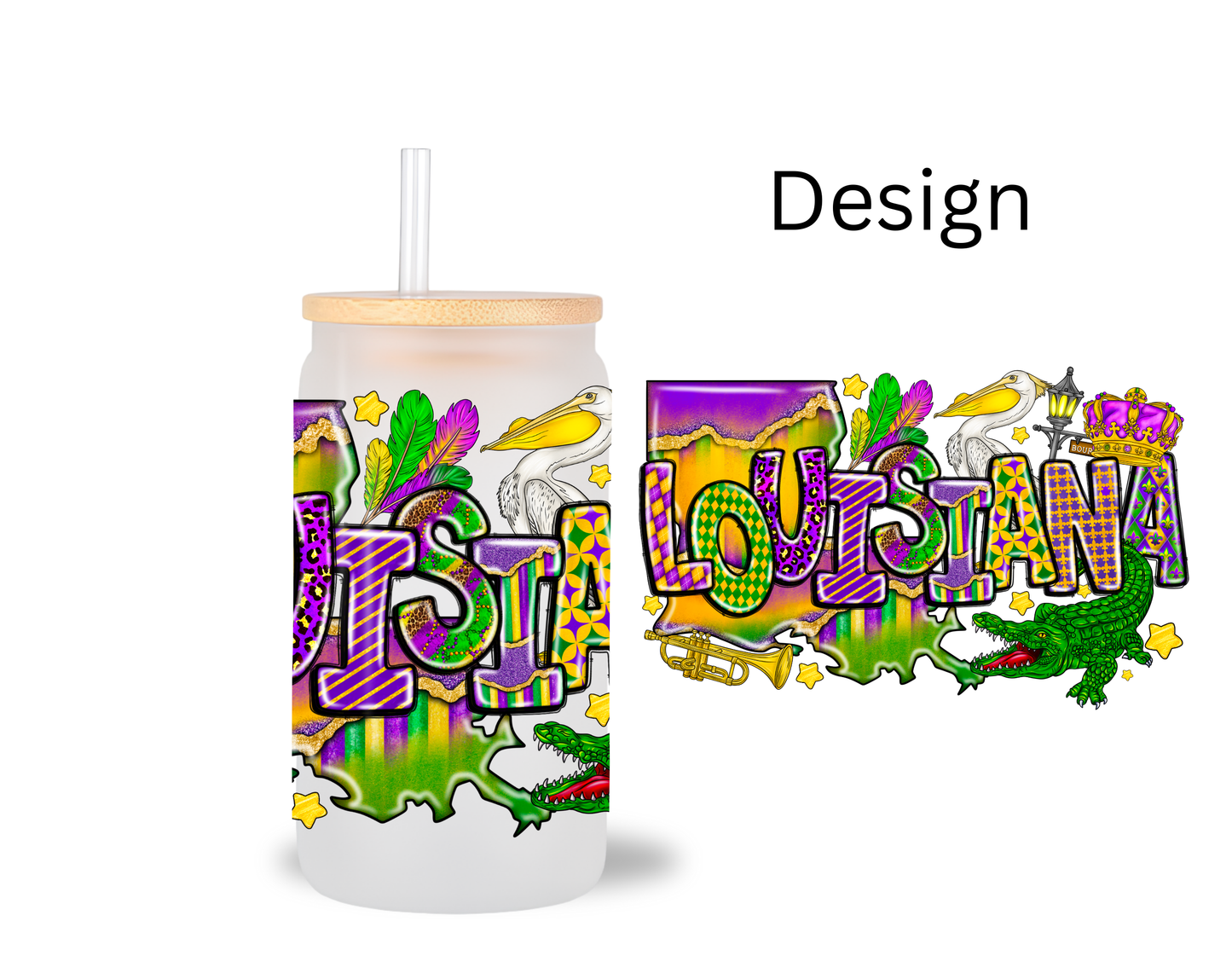 Louisiana / UV DTF Transfer 6” Width 4” Height (CC-22)