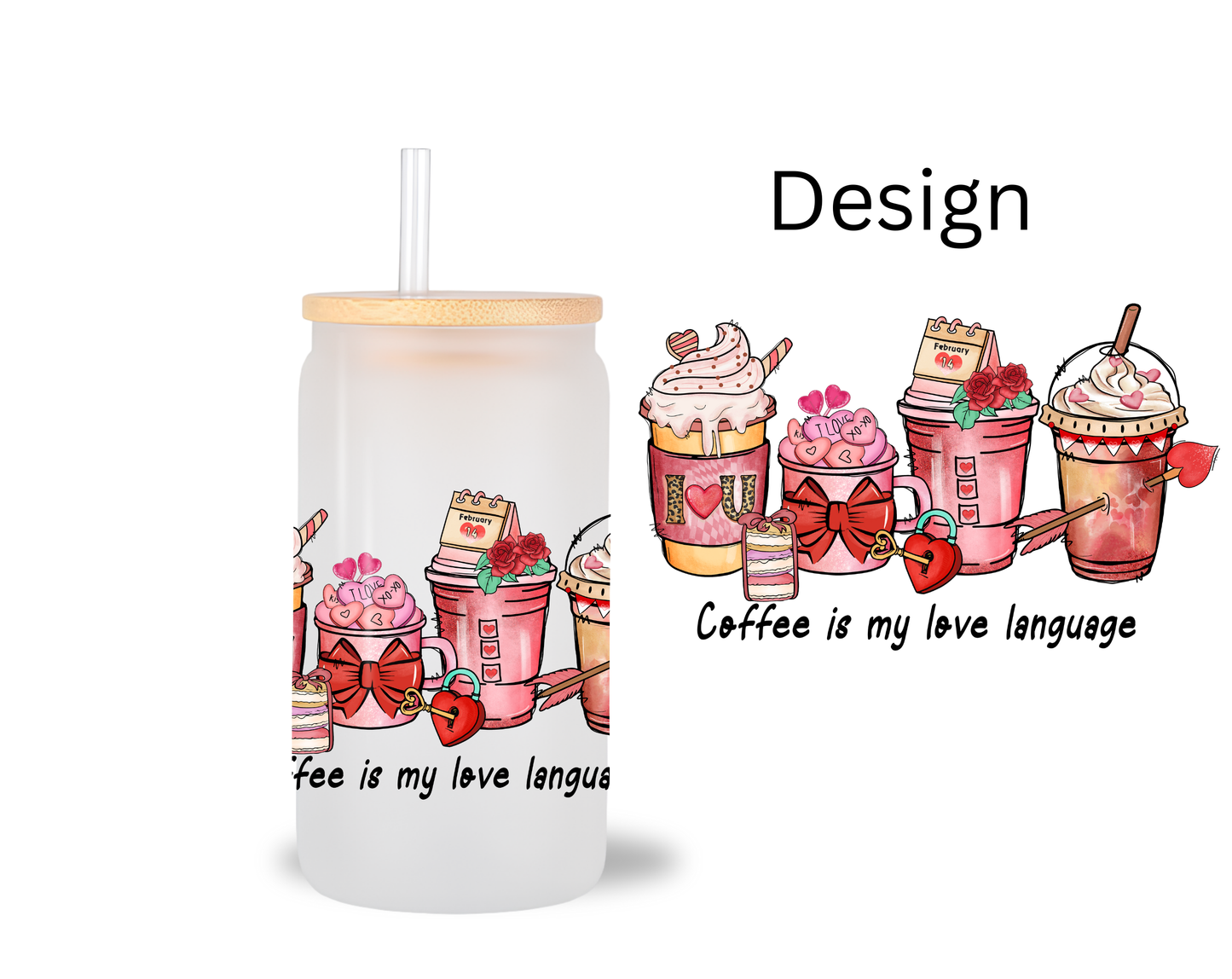 Love Language / UV DTF Transfer 6” Width 4” Height (AA-18)