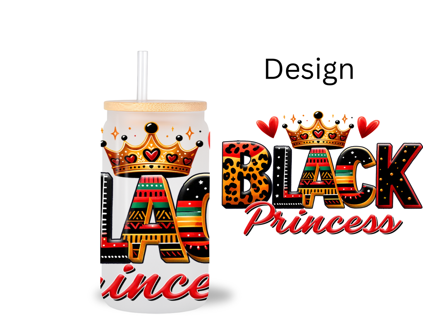 Crown The Princess / UV DTF Transfer 6” Width 4” Height (BB-25)
