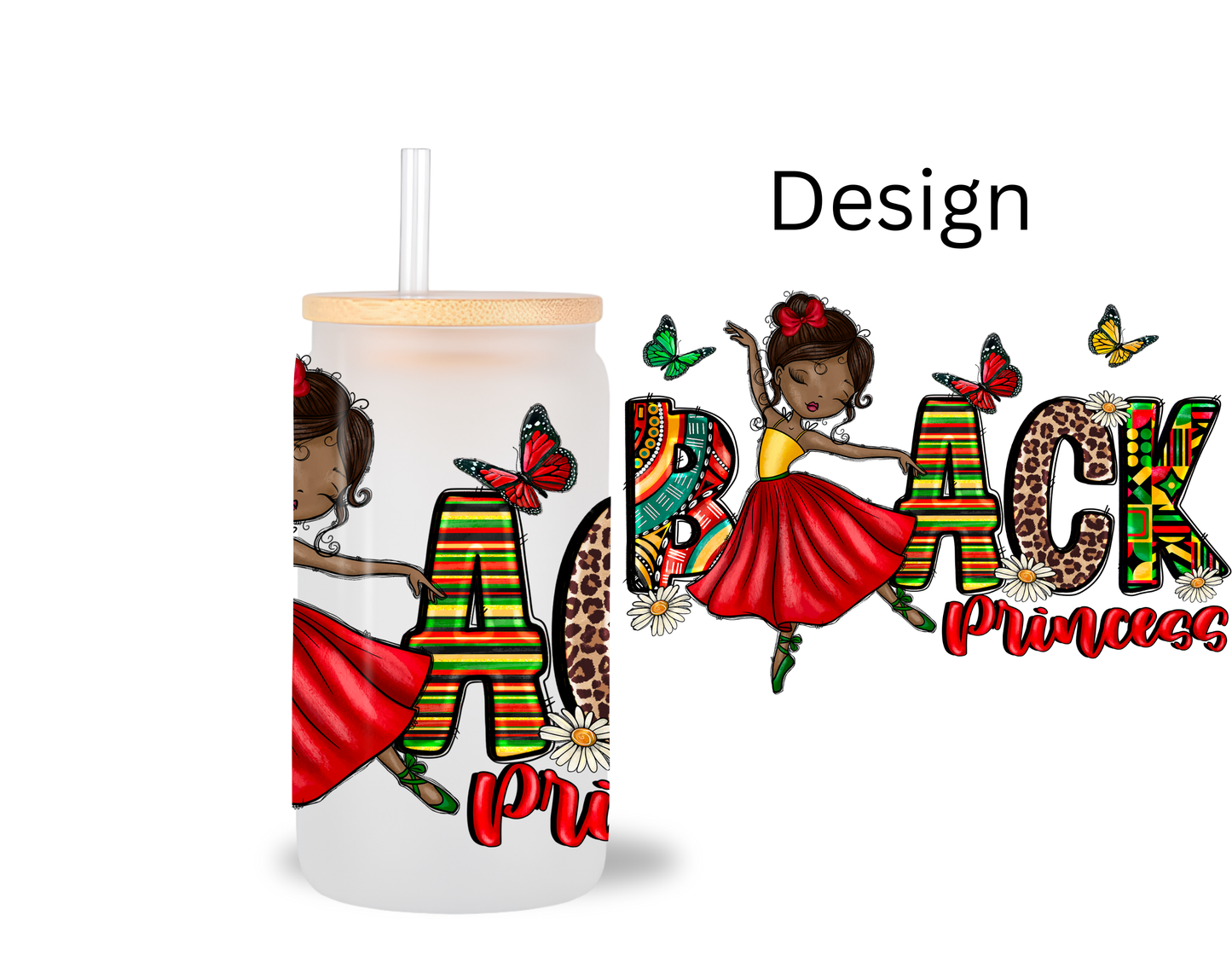 Black Princess / UV DTF Transfer 6” Width 4” Height (BB-12)