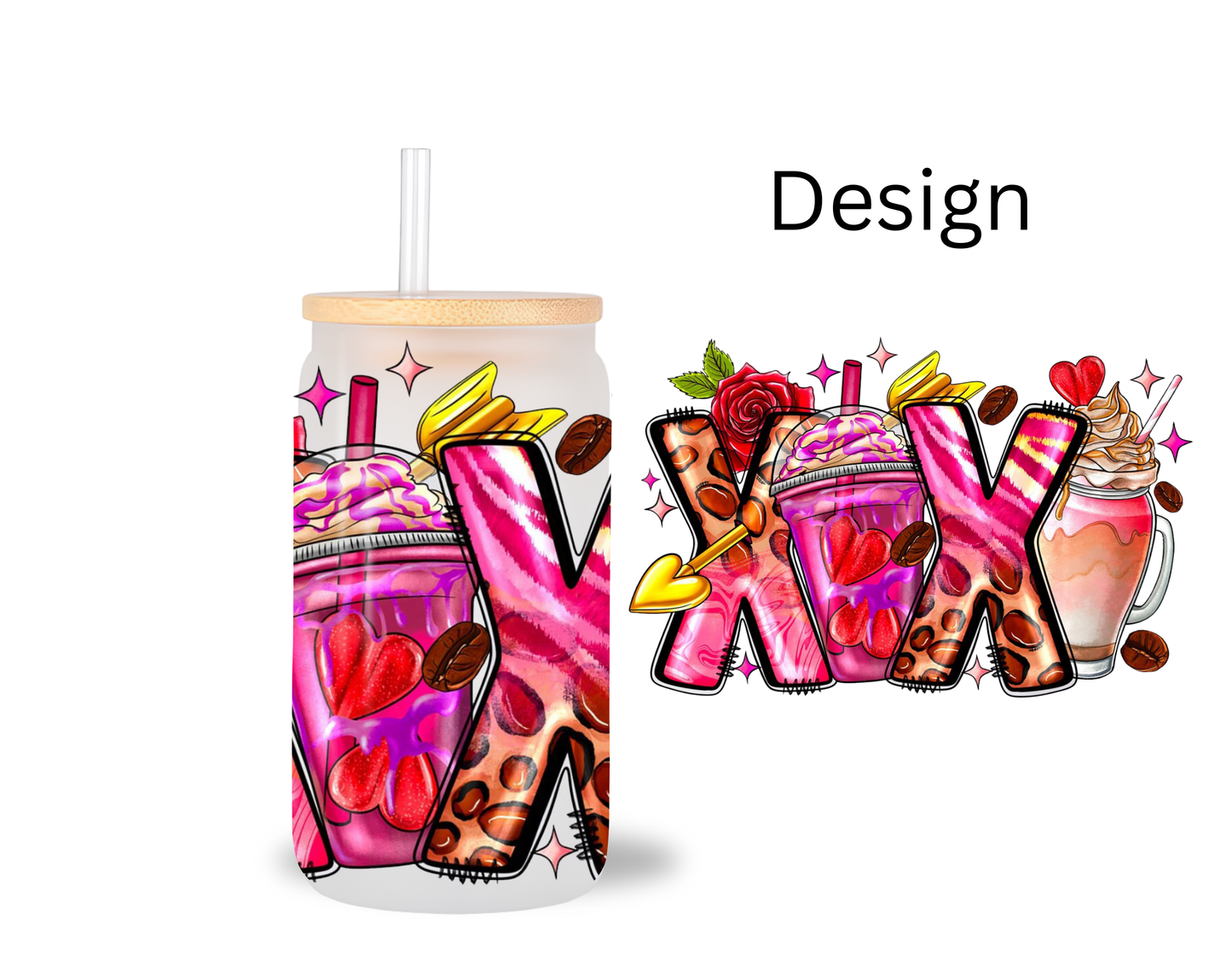 Roses And Arrow / UV DTF Transfer 6” Width 4” Height (AA-7)