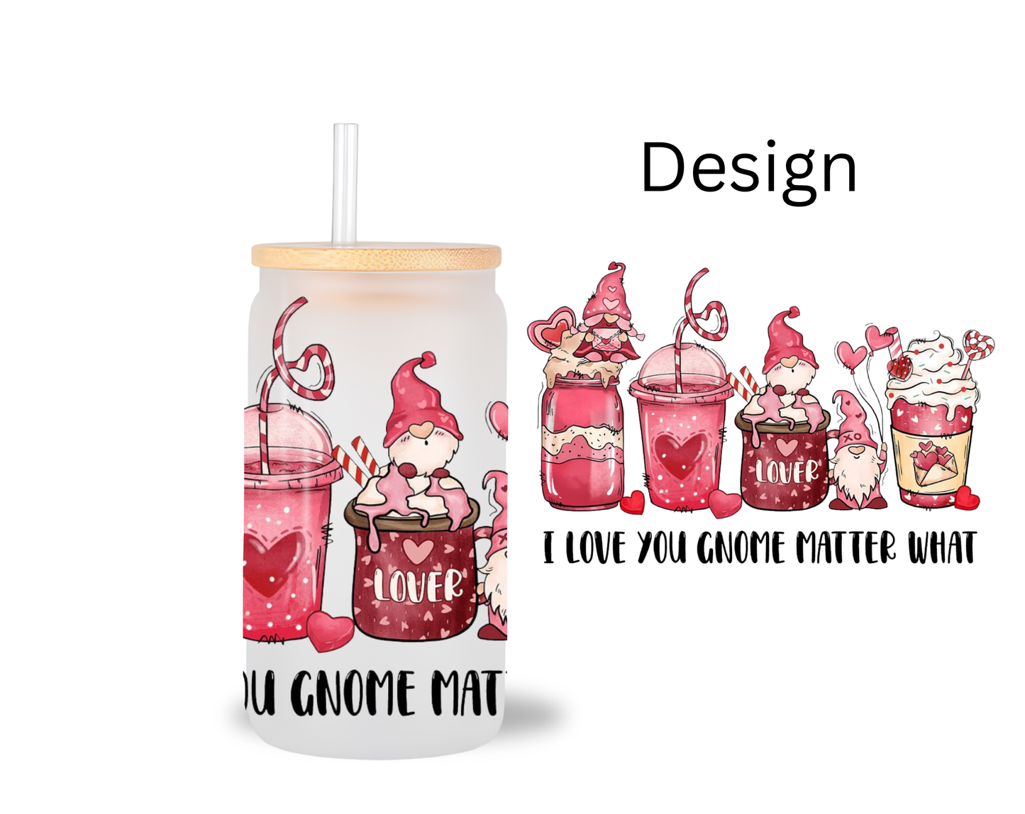 Gnome Matter What / UV DTF Transfer 6” Width 4” Height (AA-6)