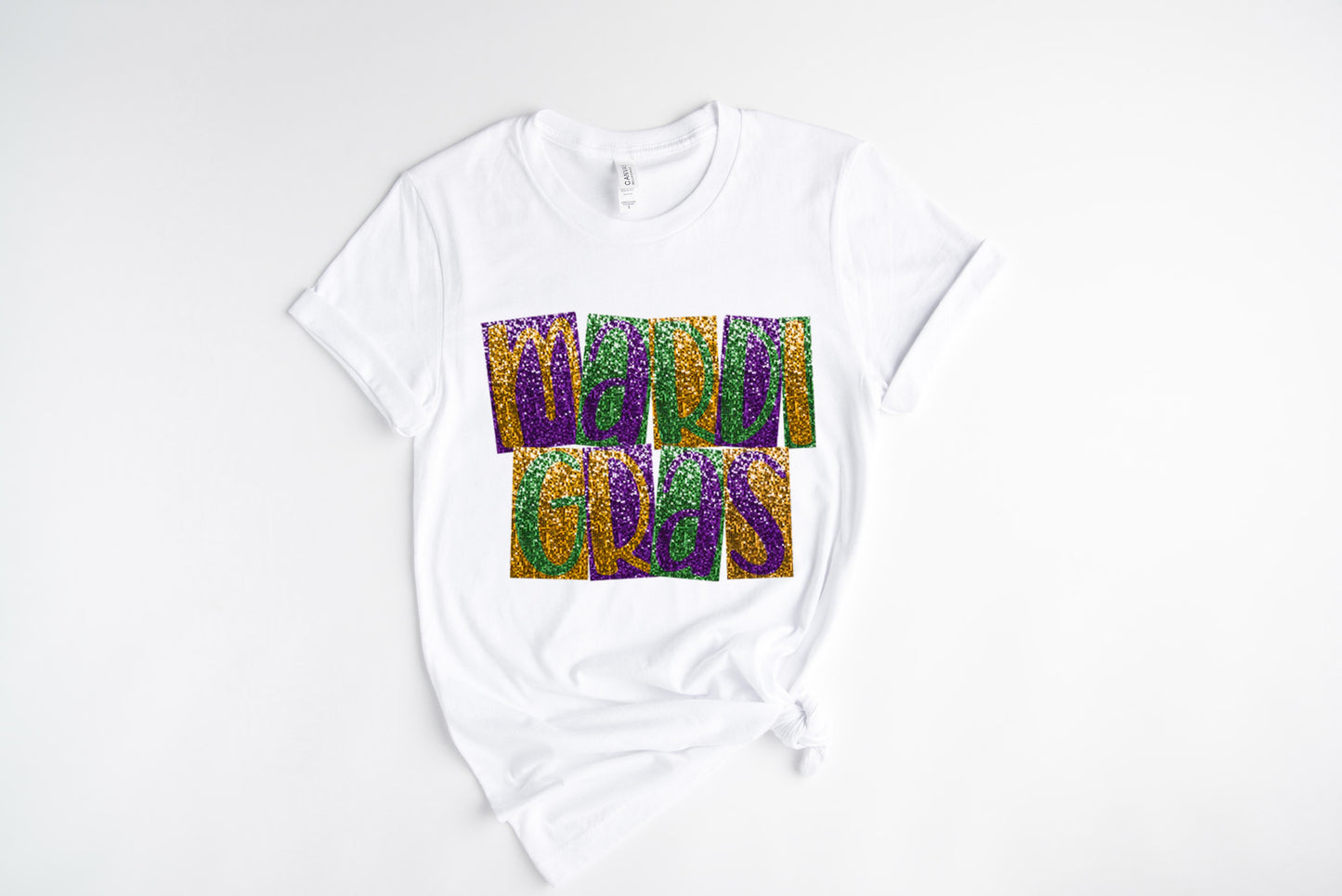 Mardi Squares / 10” Width DTF Transfer (C-57)