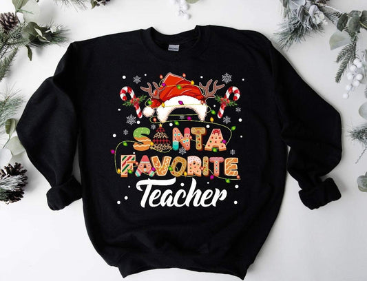 Santa Fav Teacher Hat / 10” DTF Transfer