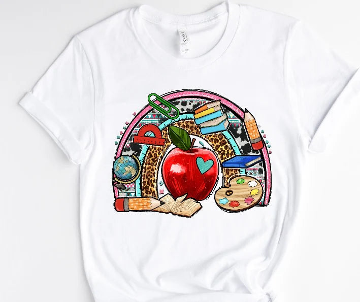 Rainbow Apple / 10” Width DTF Transfer