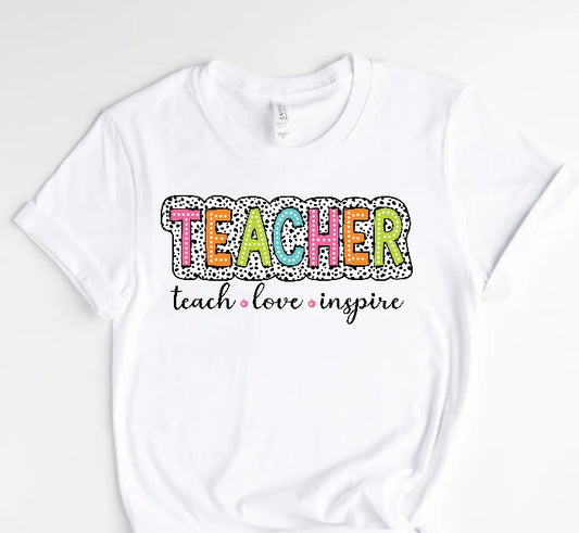 Teacher Dots / 10” Width DTF Transfer