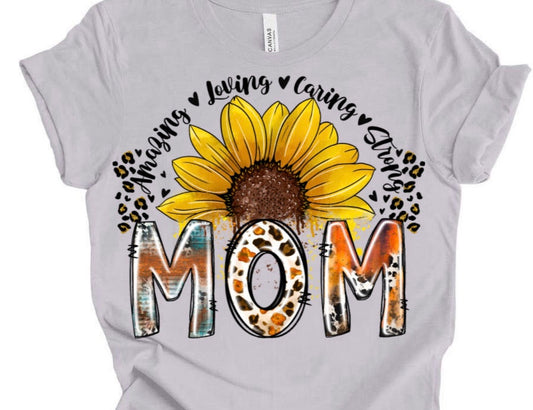Mom Sunflower / 10” Width DTF Transfer (E-3)