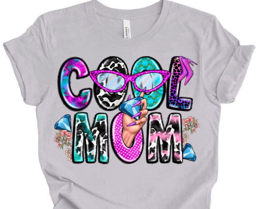 Cool Mom Diamond / 10” Width DTF Transfer (E-4)
